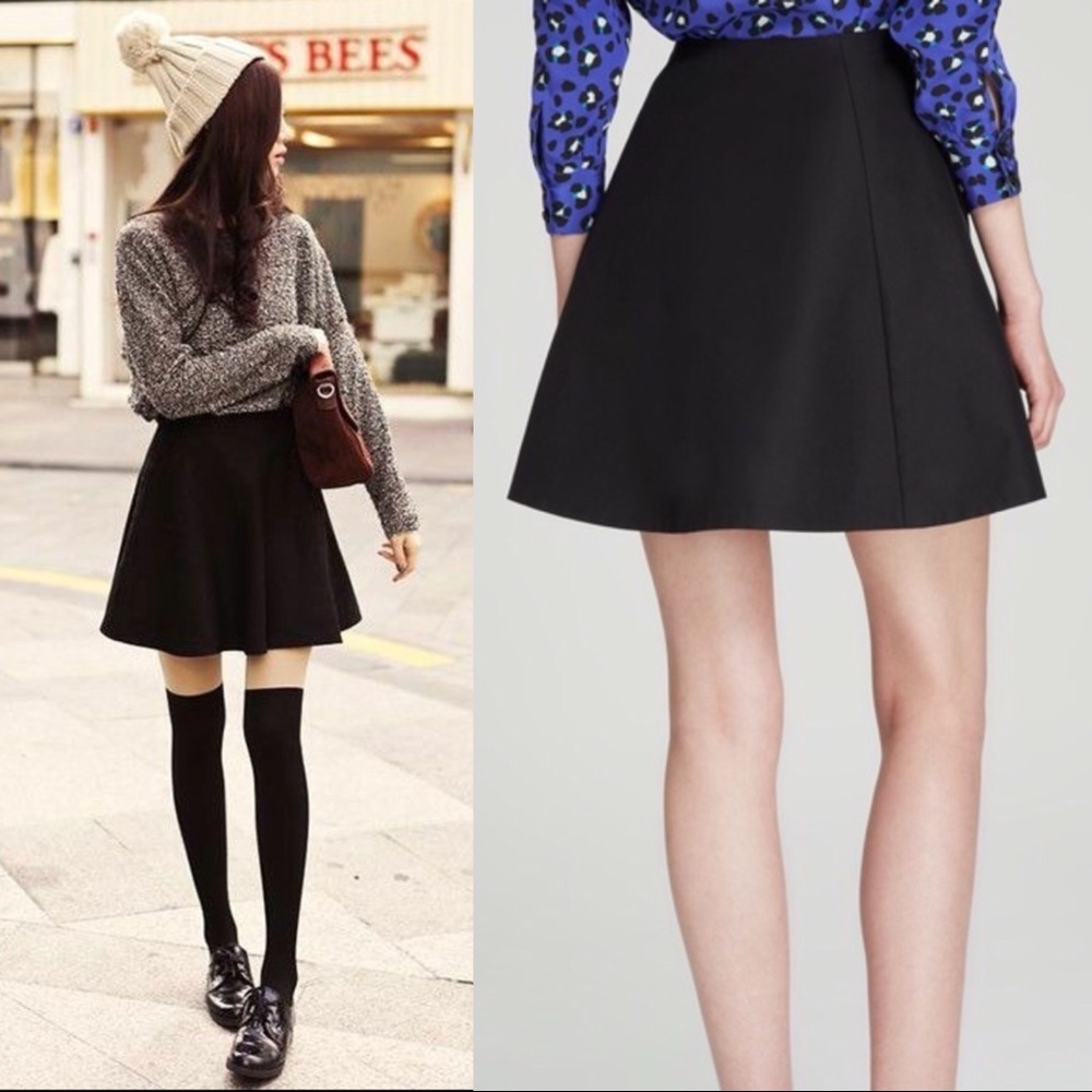 Kate Spade Saturday black Perfect Circle Skirt 4 - Picture 2 of 6